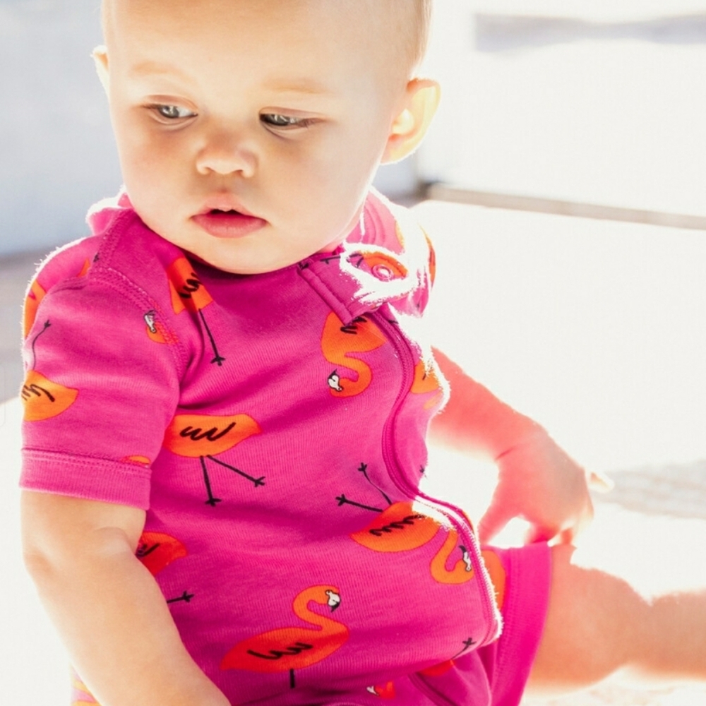 {Hanna Andersson} Pink Flamingo Organic Sleeper